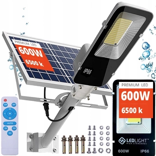 Uličná lampa - Pouličné svietidlo 600 W 80000 lm na solárne napájanie